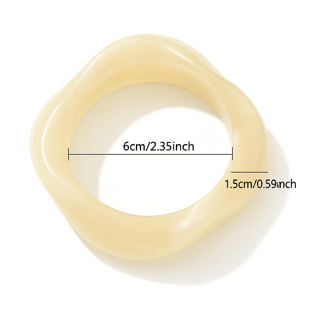 Set 3 Bracciali Rigidi Effetto Resina - immagine 4