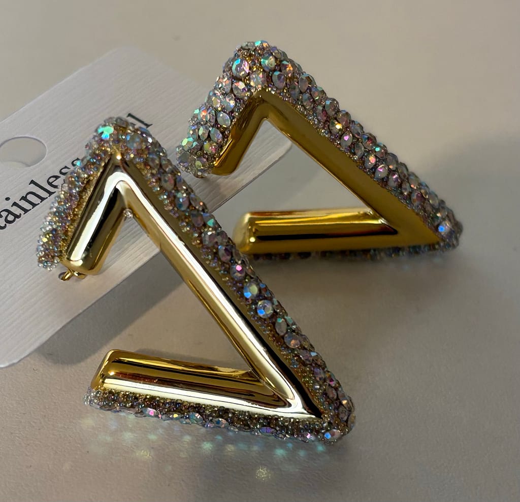 Orecchini Geometrici con Strass