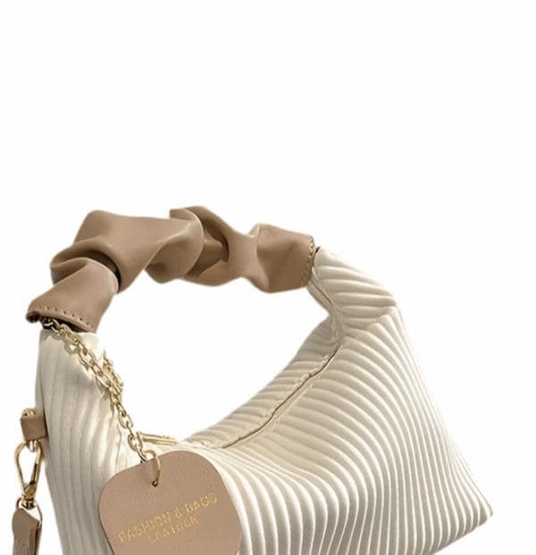 Borsa Soft Chic con Manico Semi pelle - color Panna