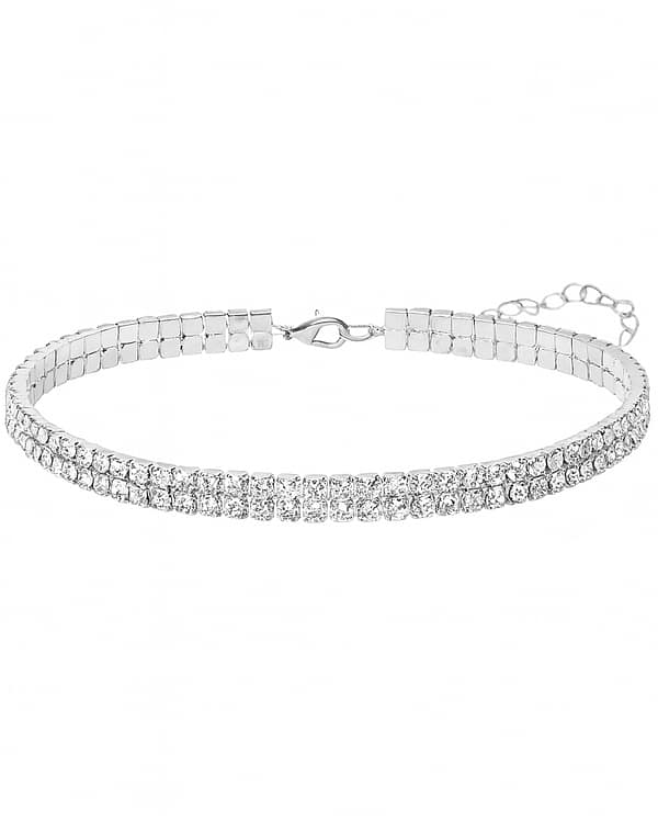 Choker Argento con Brillantini – Eleganza e Minimalismo