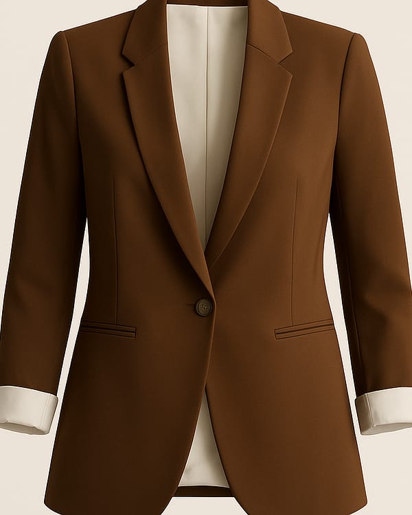 Blazer Monopetto Marrone Caffè