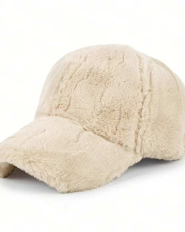 Cappellino da Baseball in Pelliccia Sintetica- Morbido e Caldo