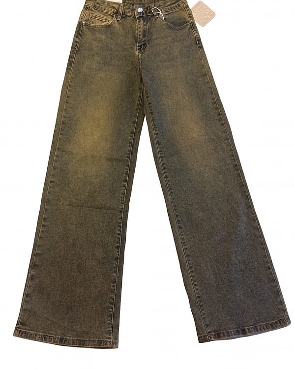 Jeans Donna Gamba Dritta Colore Sabbiato