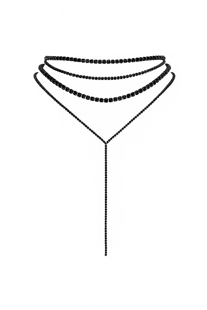 Collana Elegante Doppio Giro con Pendente Lungo