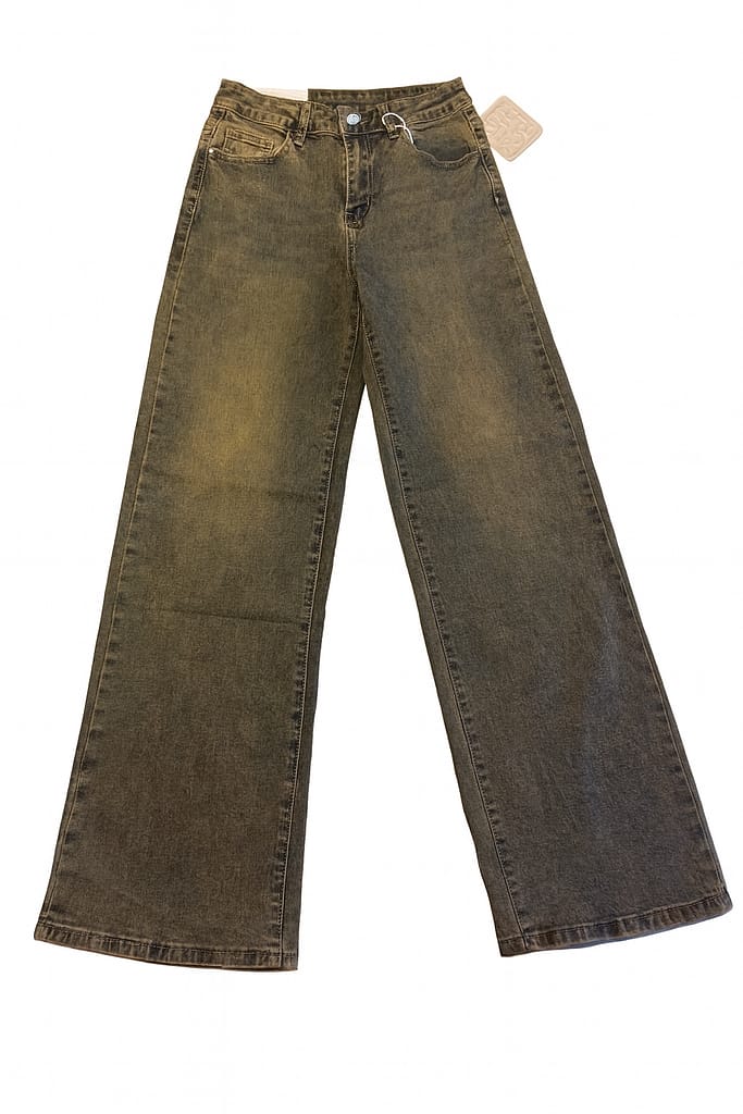 Jeans Donna Gamba Dritta Colore Sabbiato